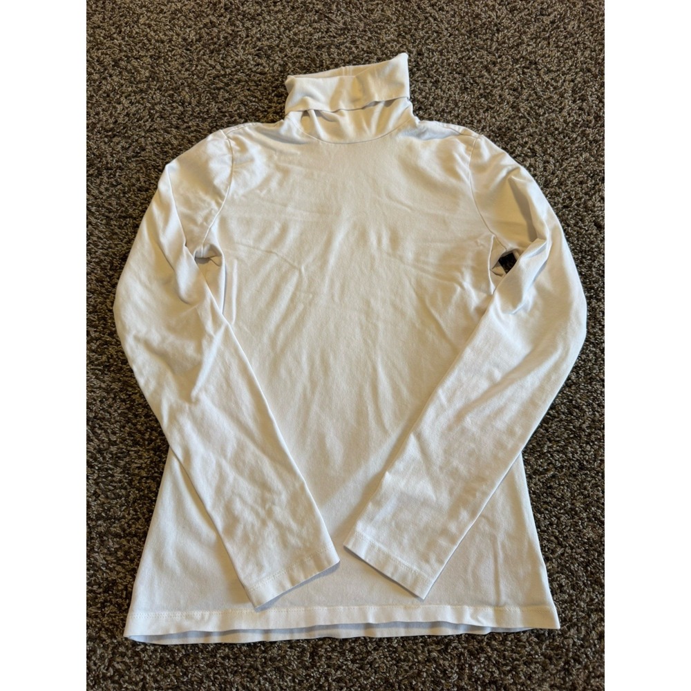 Eddie Bauer Stretch Womens Turtleneck Size Small White